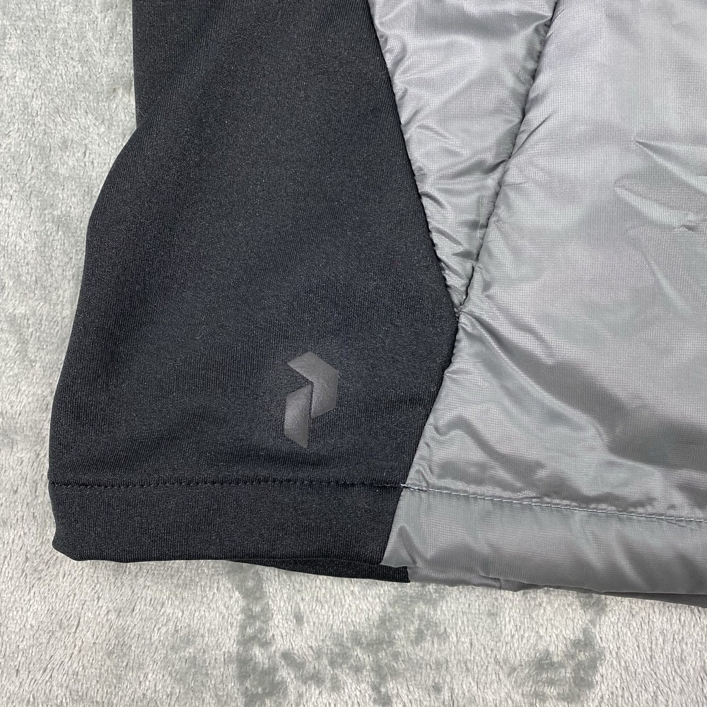 Peak Performance Alum Vest Mens Size XXL Grey Black Hybrid Hooded Puffer Running - Picture 2 of 14